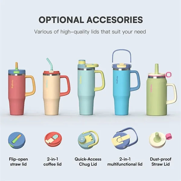 40oz 304 Stainless Steel Tumbler Mug Hot Cold with Handle