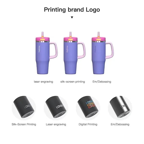 40oz 304 Stainless Steel Tumbler Mug Hot Cold with Handle