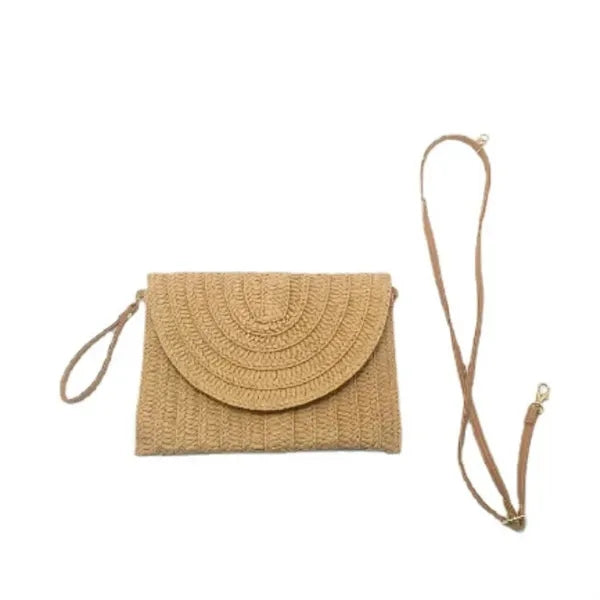 Straw Clutch Handbag