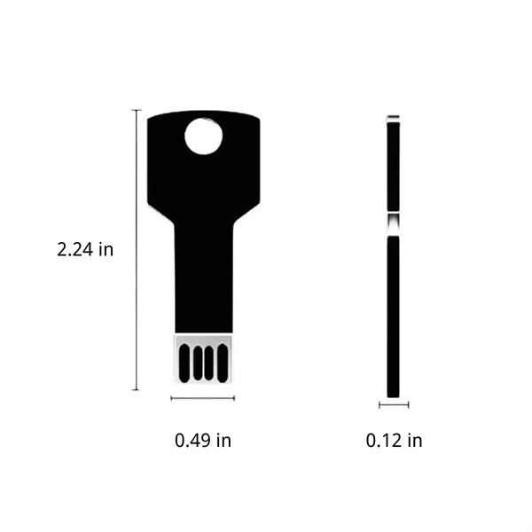 Portable key-shaped metal USB flash drive
