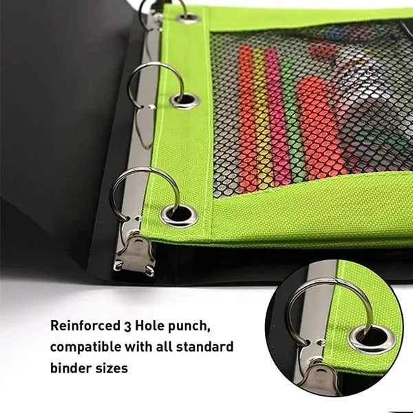 Pencil Pouches with Double Pocket and Mesh Window