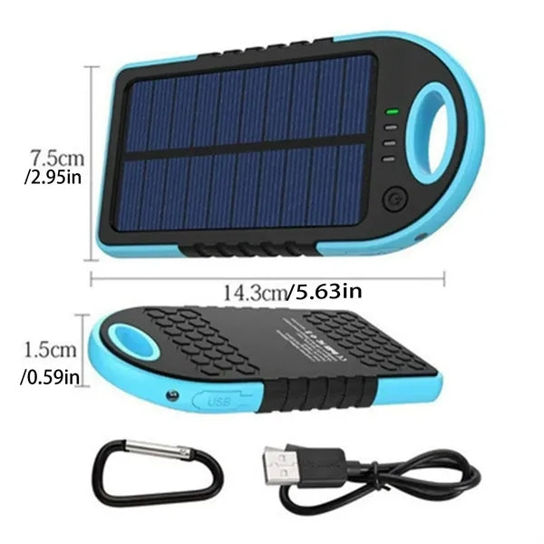 5000mah Portable Solar Charger with LED Light