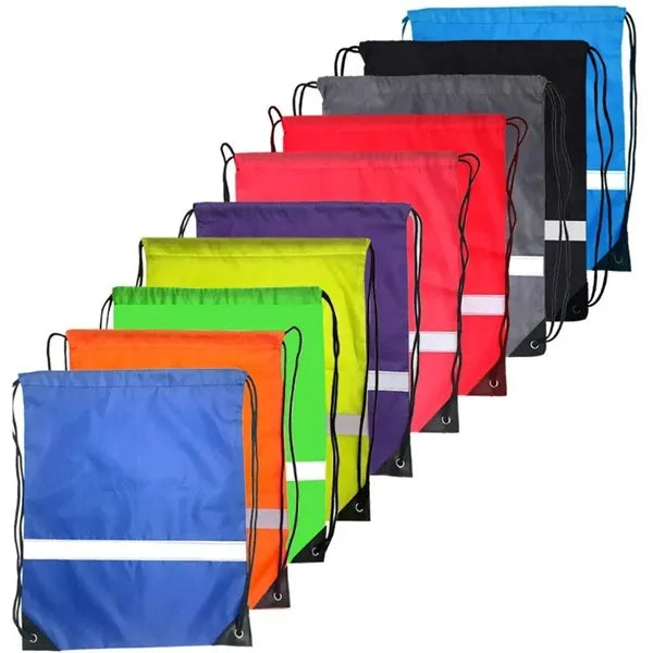 Reflective Drawstring Backpack