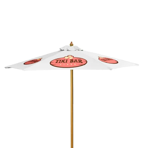 7' Wood Market Umbrella Kit (6 Imprints)