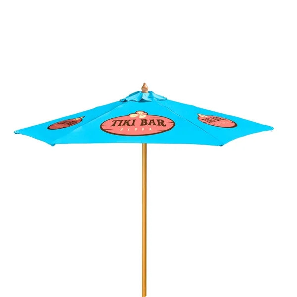7' Wood Market Umbrella Kit (6 Imprints)