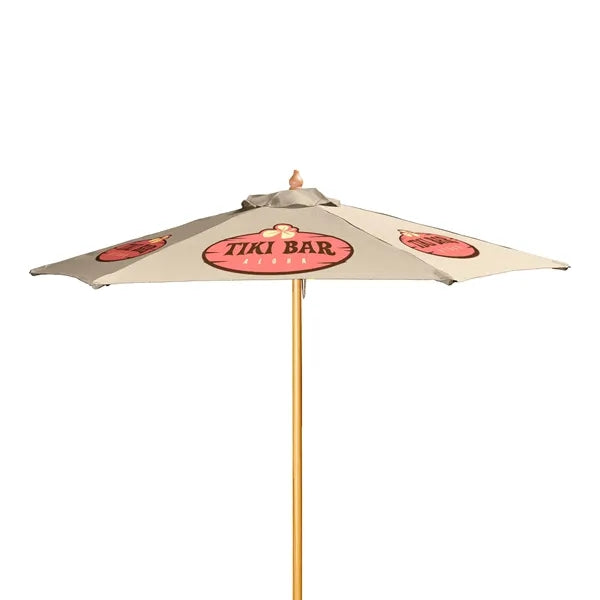 7' Wood Market Umbrella Kit (6 Imprints)