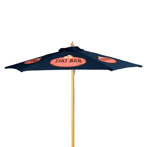 7' Wood Market Umbrella Kit (6 Imprints)
