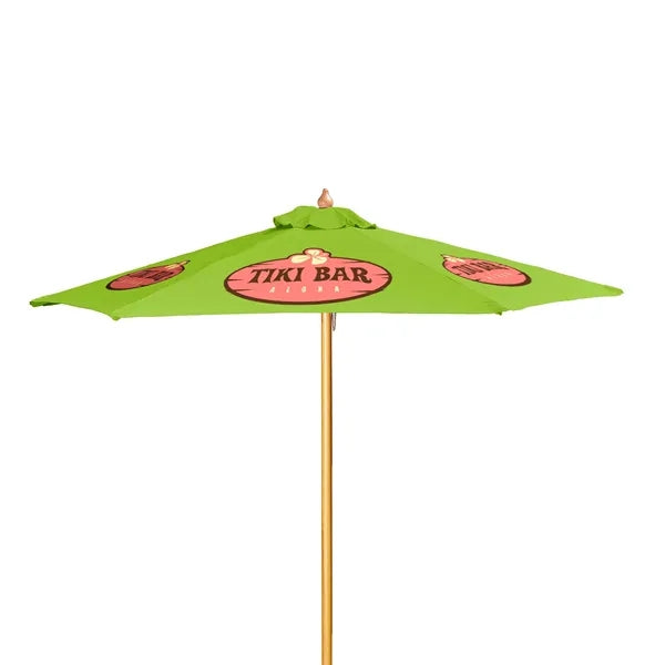 7' Wood Market Umbrella Kit (6 Imprints)