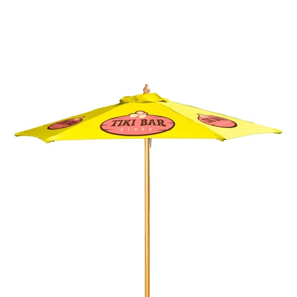 7' Wood Market Umbrella Kit (6 Imprints)