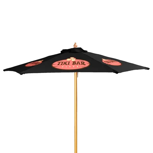 7' Wood Market Umbrella Kit (6 Imprints)
