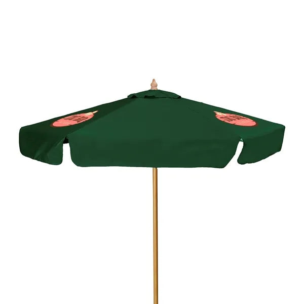 7' Wood Market Umbrella Kit with Valance (3 Imprints)