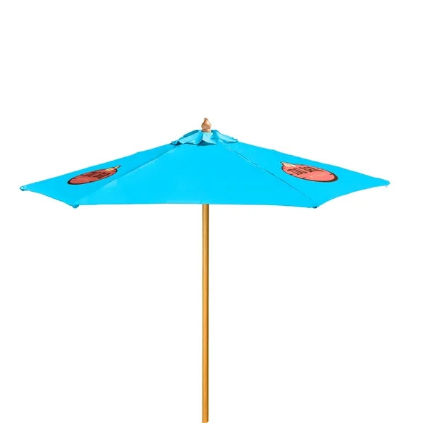 7' Wood Market Umbrella Kit (3 Imprints)