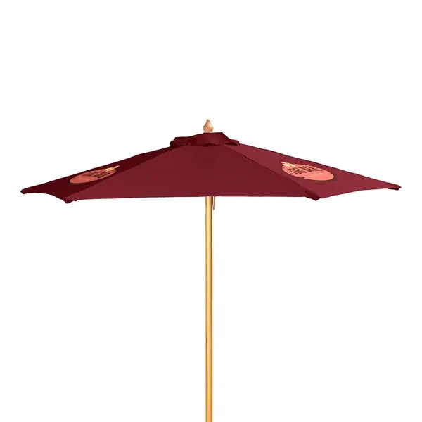 7' Wood Market Umbrella Kit (3 Imprints)