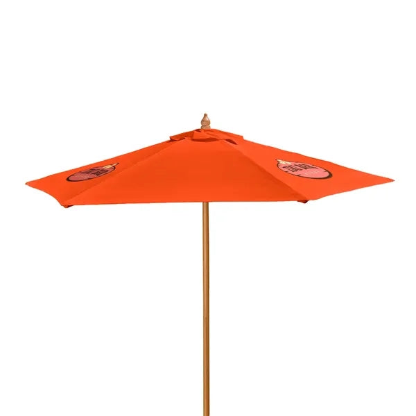 7' Wood Market Umbrella Kit (3 Imprints)