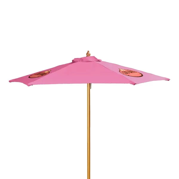 7' Wood Market Umbrella Kit (3 Imprints)