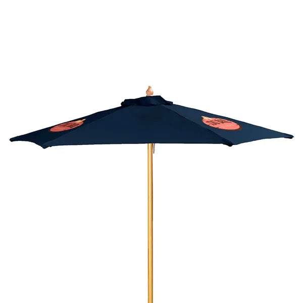 7' Wood Market Umbrella Kit (3 Imprints)