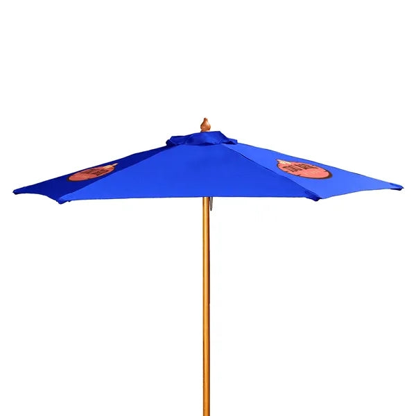 7' Wood Market Umbrella Kit (3 Imprints)