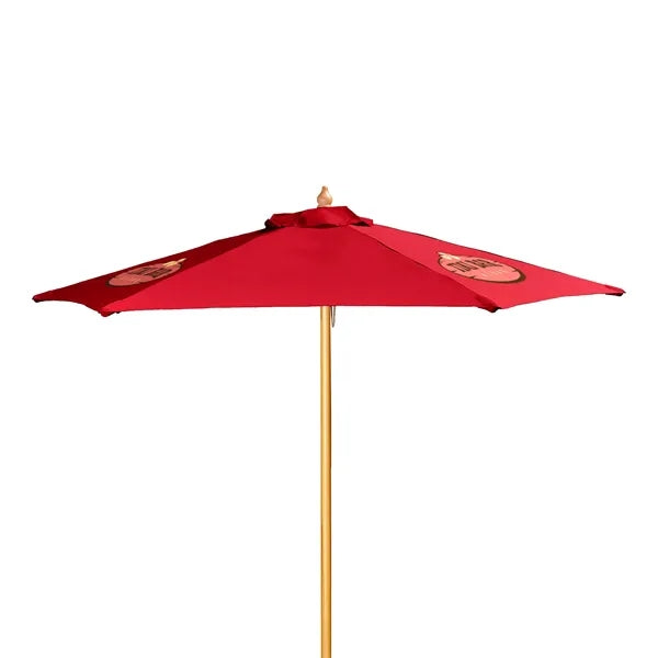 7' Wood Market Umbrella Kit (3 Imprints)