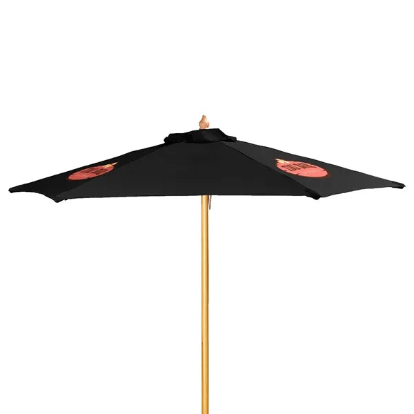 7' Wood Market Umbrella Kit (3 Imprints)