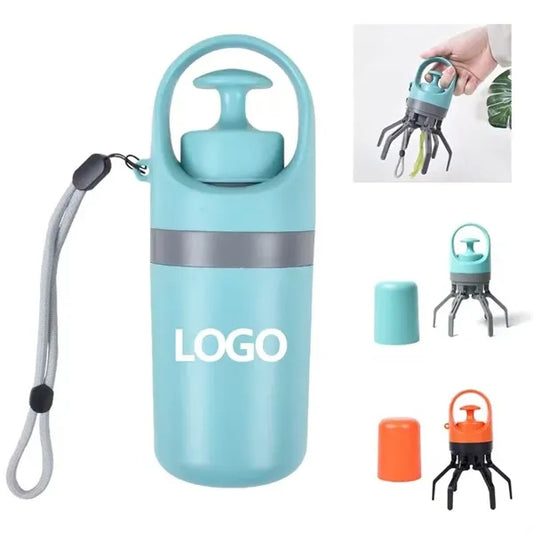 Portable Six Claws Pet Poop Picker with Waste Bag Holder