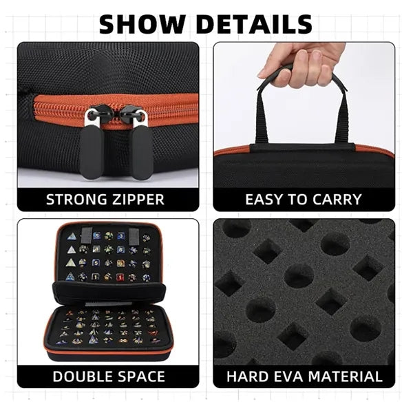 Dice Case with Detachable Sponge and Tray