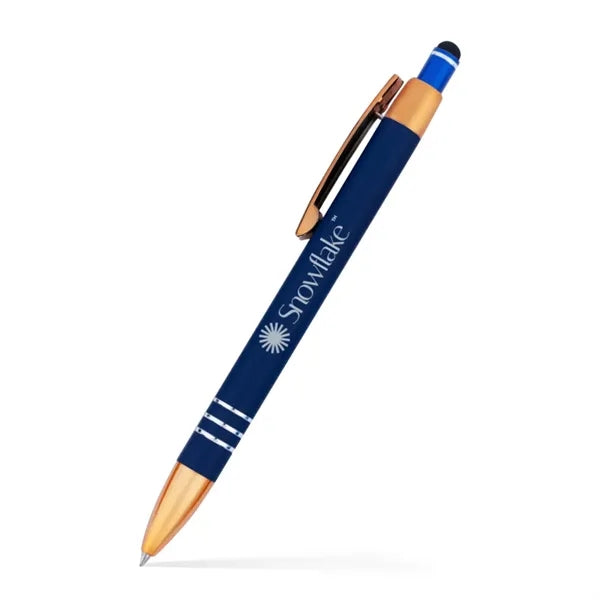 Penny Stylus Satin Soft Touch Click Metal Pen - Copper Accen