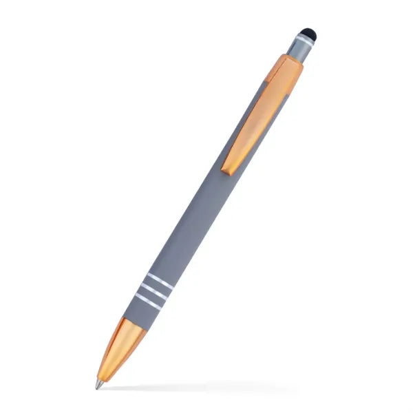 Penny Stylus Satin Soft Touch Click Metal Pen - Copper Accen