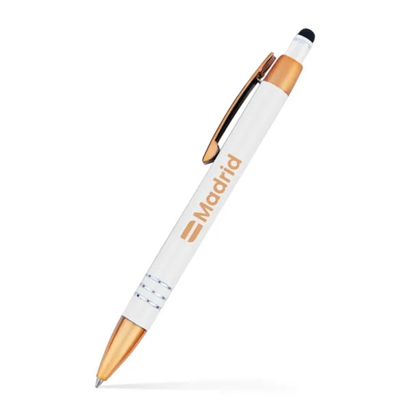 Penny Stylus Satin Soft Touch Click Metal Pen - Copper Accen