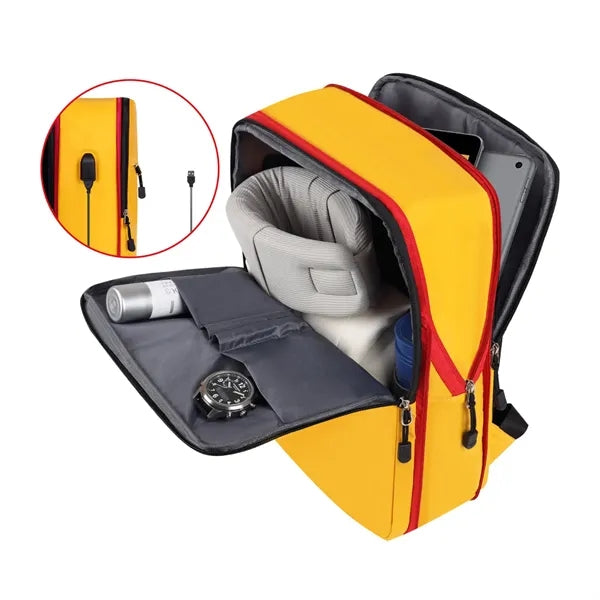 Expandable Waterproof USB Port Laptop Backpack