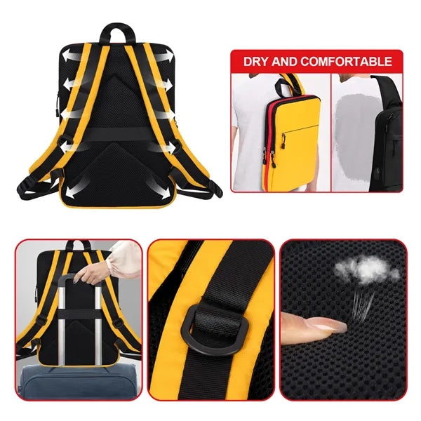 Expandable Waterproof USB Port Laptop Backpack