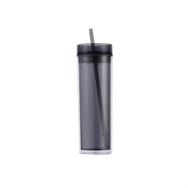 15 Oz Insulated Double Wall Plastic Tumbler with Lids and St