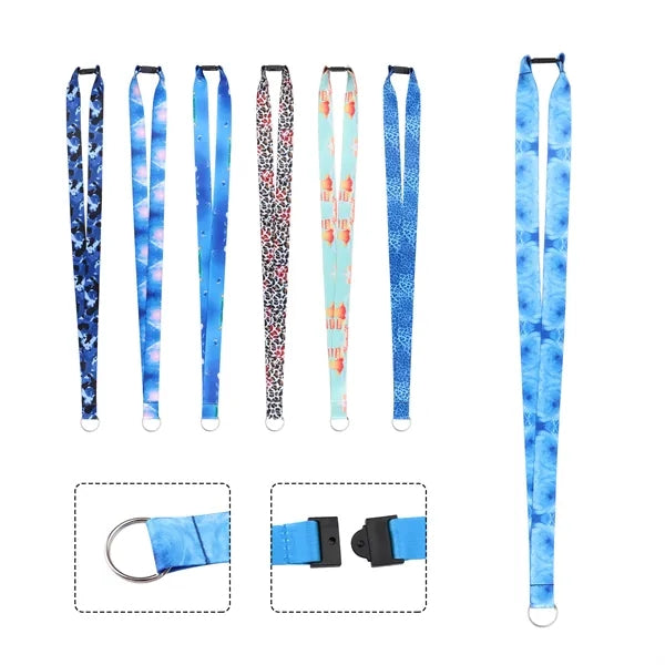 3/4 " Polyester Key Lanyard W/ Safety Breakaway Buckle