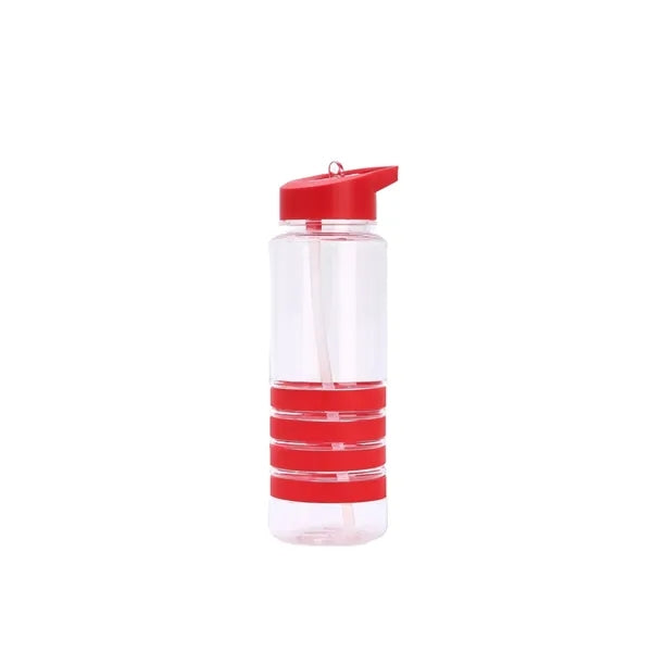 Clear Water Bottle With Straw