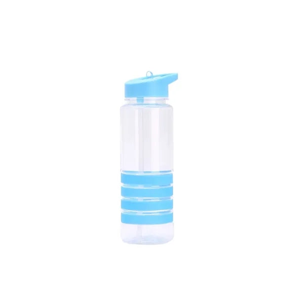 Clear Water Bottle With Straw