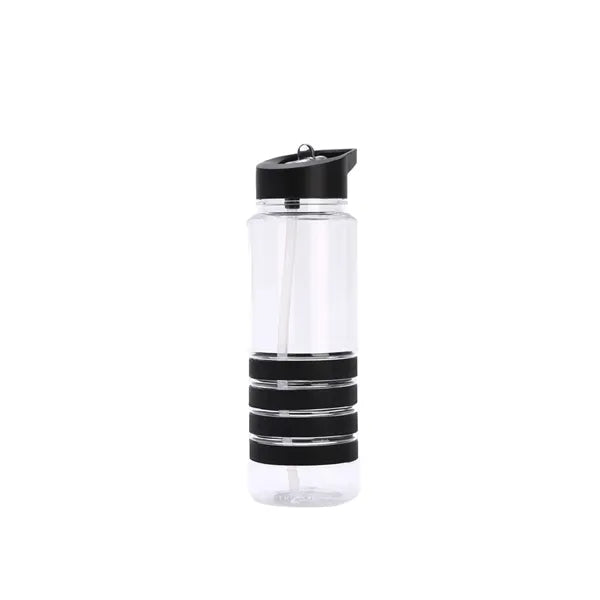 Clear Water Bottle With Straw