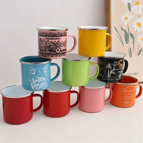 12oz Camping Enamel Metal Mug