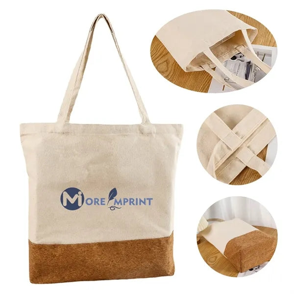 Eco-Friendly Cork Base Canvas Tote Bag Shopper Handbag