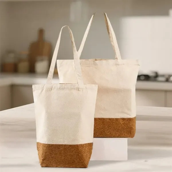 Eco-Friendly Cork Base Canvas Tote Bag Shopper Handbag