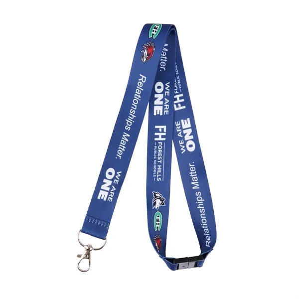 1" Polyester Breakaway Lanyard for ID Badges W/ Lobster Claw