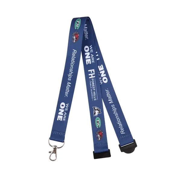 1" Polyester Breakaway Lanyard for ID Badges W/ Lobster Claw