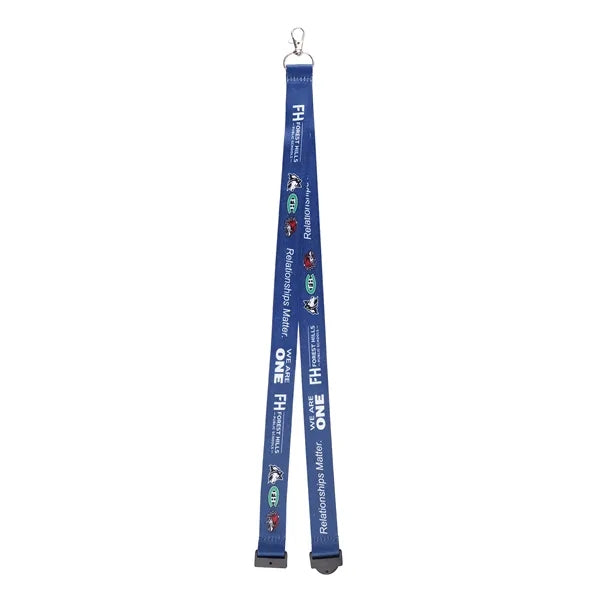 1" Polyester Breakaway Lanyard for ID Badges W/ Lobster Claw