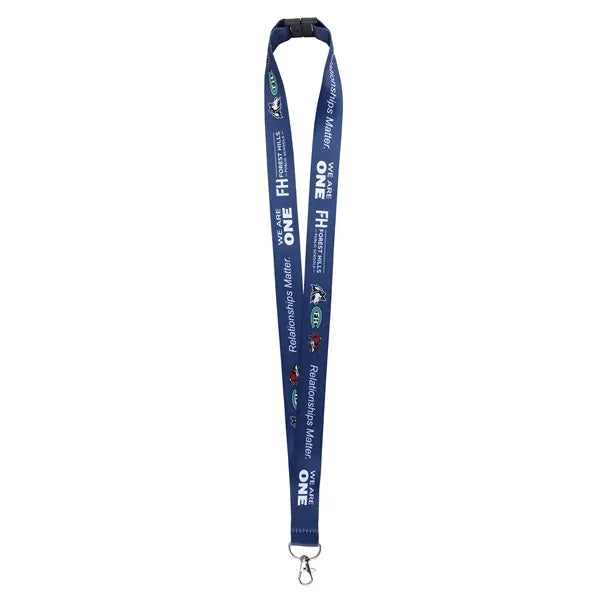 1" Polyester Breakaway Lanyard for ID Badges W/ Lobster Claw