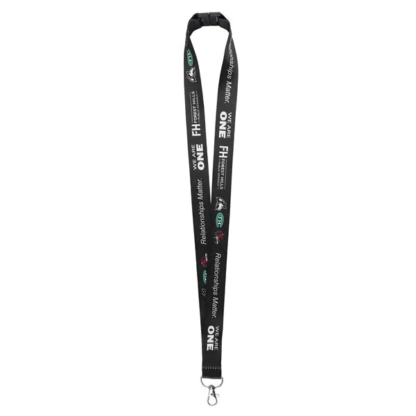 1" Polyester Breakaway Lanyard for ID Badges W/ Lobster Claw