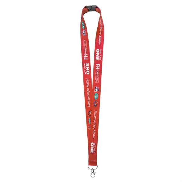 1" Polyester Breakaway Lanyard for ID Badges W/ Lobster Claw