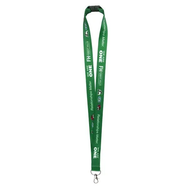 1" Polyester Breakaway Lanyard for ID Badges W/ Lobster Claw