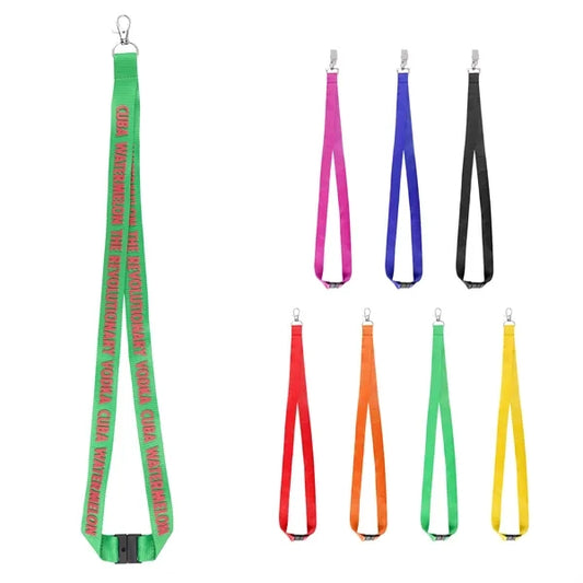 3/4" Polyester Safety Breakaway Lanyard W/ Swivel Hooks