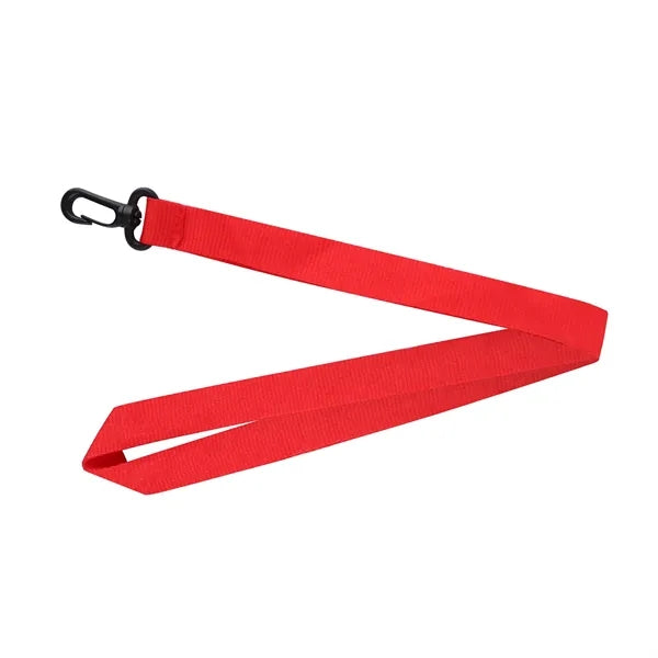 3/4" Nylon Flat Badge Holder Lanyard Strap W/ Plastic J Hook