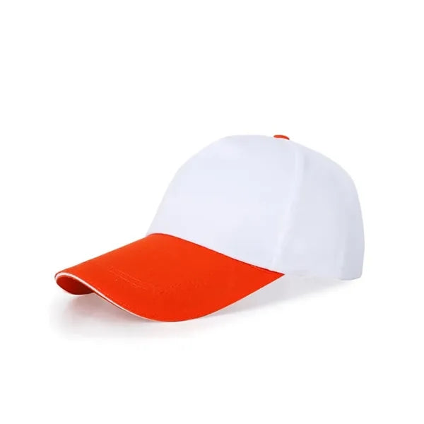 5 Panel Two-Tone Adjustable Cotton Twill Baseball Cap