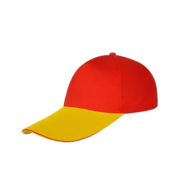 5 Panel Two-Tone Adjustable Cotton Twill Baseball Cap