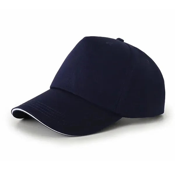 5-Panel Cotton Baseball Cap with Sandwich Bill